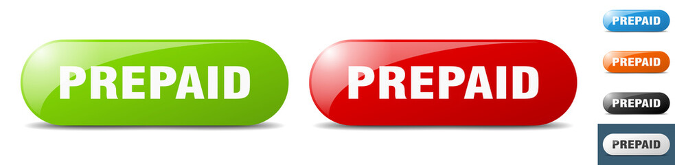 prepaid button. key. sign. push button set