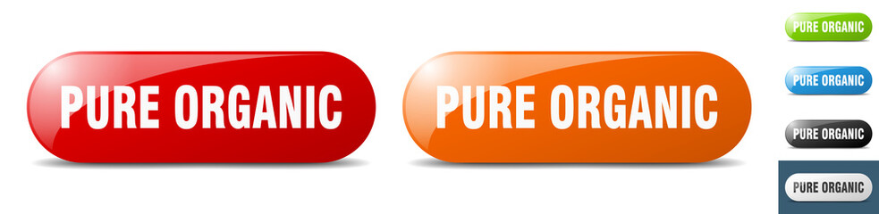 pure organic button. key. sign. push button set