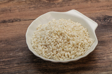 Raw arborio rice for Risotto