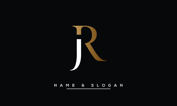 JR, RJ, J, R  Abstract Letters Logo Monogram