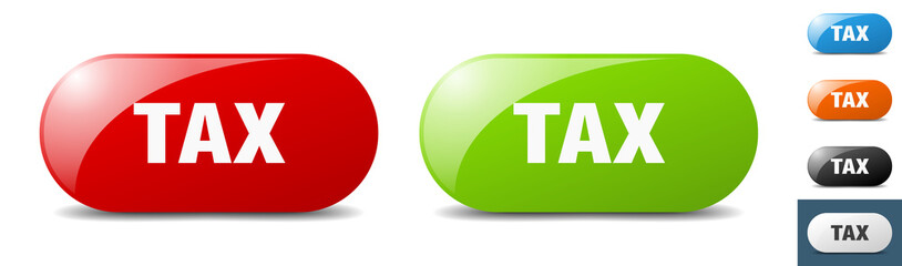 tax button. key. sign. push button set