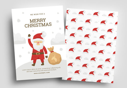 Minimal Christmas Greeting Card Layout