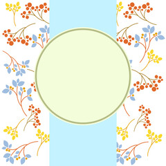 植物と木の実のラベル