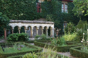 Herbs Garden in an old monastery, Schaffhausen, Switzerland. It used to be monks' work to cure poor...