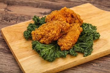 Hot fried crispy chicken wings