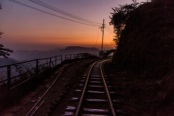 Fototapeta na wymiar Various views of the toy train, Shimla 