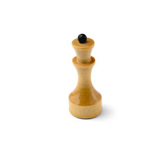 Queen chess piece isolated on white background.
