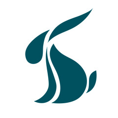 Abstract Blue Rabbit 