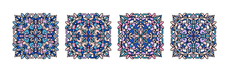 Mandalas collection. Round Ornament Pattern. Vintage decorative elements. Hand drawn background. Islam, Arabic, Indian ottoman motifs