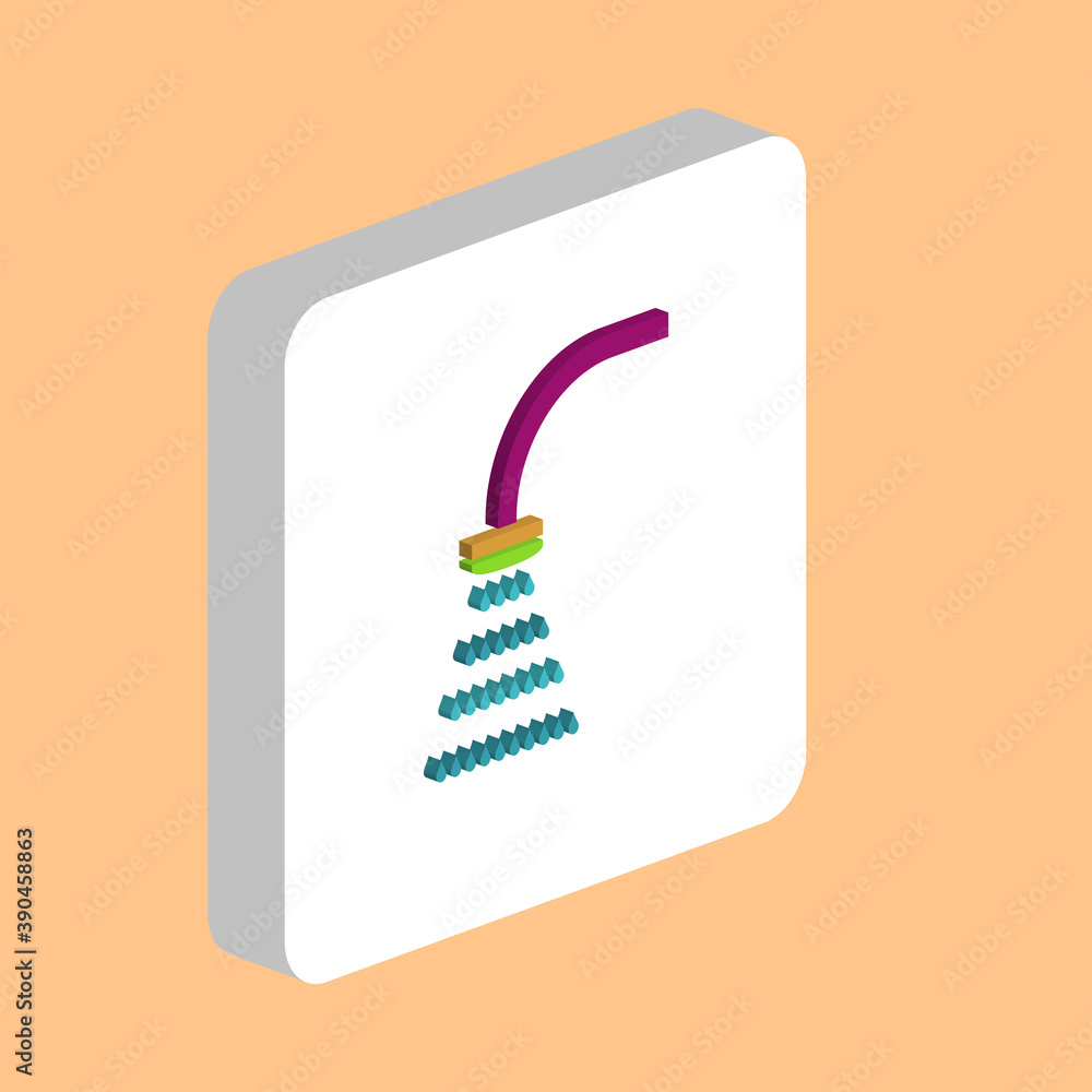 Poster shower simple vector icon. illustration symbol design template for web mobile ui element. perfect co