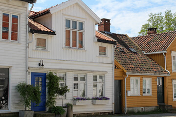 Fototapeta na wymiar Wunderschöne Holzhäuser in Dänemark 