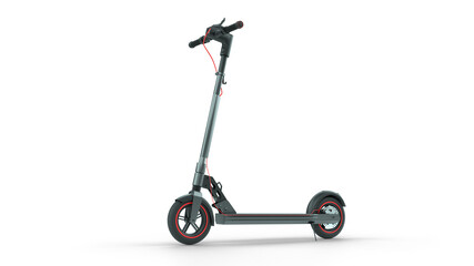 Foldable electric scooter 3D rendering isolated on white background. © Alex Kondratenko