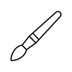 Paintbrush for painting line icon