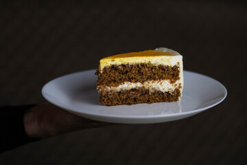 chocolate cake on a plate