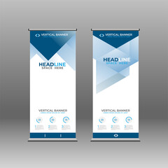 Modern roll-up banner. Background abstract. vector dsign.