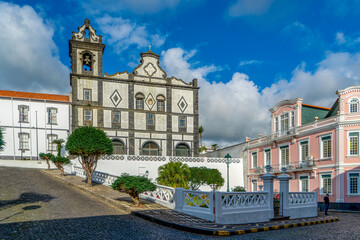 Azores, Island of Faial, the St Francis church in the town of Horta. 