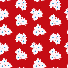 Daisy seamless pattern. Illustration for fabric und textile design, wallpaper, packaging, decoration.