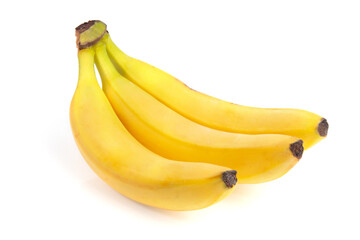yellow bananas isolated on white background