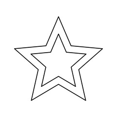Vector drawing of a star drawn by lines on a light background.