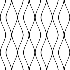 Vector geometric seamless pattern. Modern geometric background. Mesh with wavy lines.