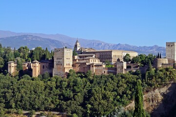 Fototapeta na wymiar Vista panorâmica de La Alhambra / Granada / Espanha