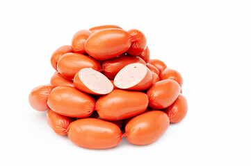 sausages isolated on white background