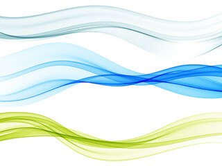 Set of wavy Color wave flow Abstract background