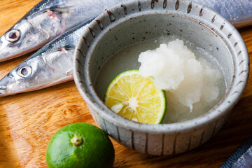 スダチと大根おろし