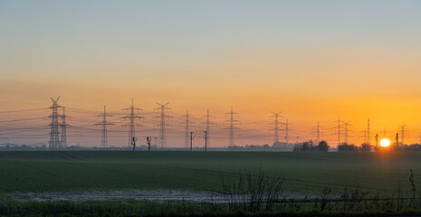 Sonnenuntergang auf dem Land