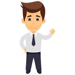 
A character cartoon designed to represent official class
