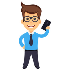 
Businessman with a mobile phone 
