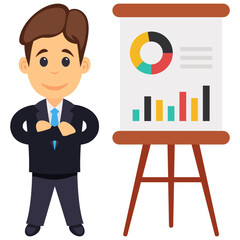 
A person involved in business, businessman 
