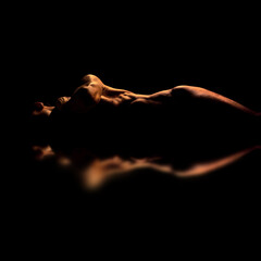 Beauty sexy body of a muscle sportsman