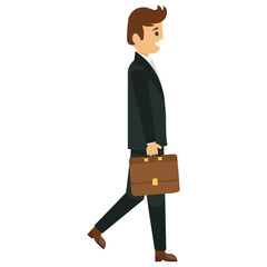 
A person involved in business, businessman 
