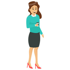 
Smiling female business leader posing
