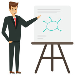 
Delighted businessman expressing his emotions 
