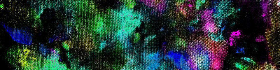 Yellow Artistic Print. Blue Dirty Art Template.