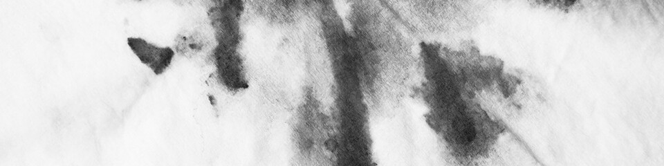 Black Grunge Drawing. Artistic Banner. Gray