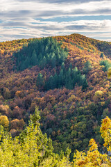 Fototapeta na wymiar Tymfi mountain with fall colors near tsepelovo in Zagori Epirus, Greece.