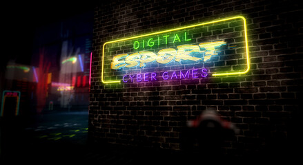 Cyberpunk style intro with Esport gaming theme