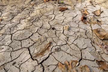 Cracked ground texture background