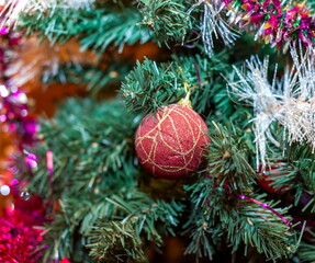 Toys on the Christmas tree