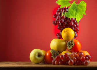  image of vine grapes and fruits close-up