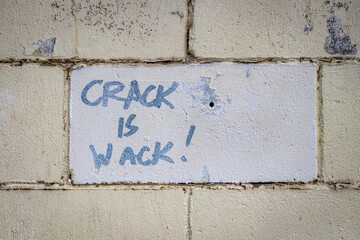 Crack is whack graffiti sign