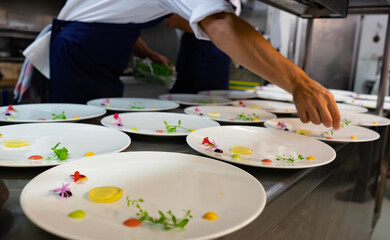 In the kitchen