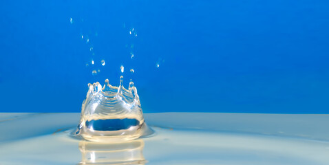  image of a drop on a blue background