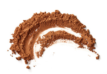 cocoa powder isolated on white background