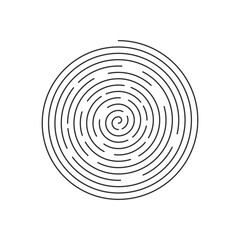Abstract futuristic maze. Spiral. Hypnosis. Vector isolated on white background.