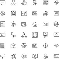 internet vector icon set such as: blended, panel, pathway, statistics, editable, style, guard, link, go, configuration, watch, enter, quarantine, generation, dialog, wide, game streaming, minh