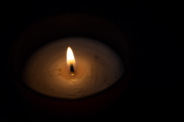 Candle lighting the twilight